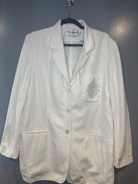 Vintage JH Collectibles Rayon Silk Blazer size 16 Old money peppy academia